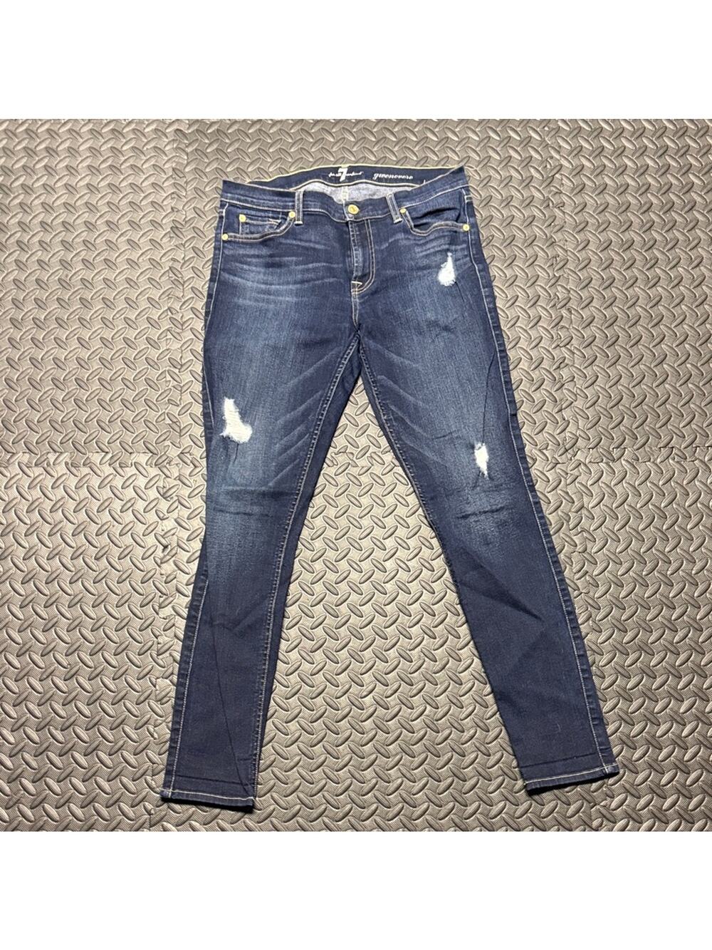7 For All Mankind Dark Blue Denim Jeans Size 30